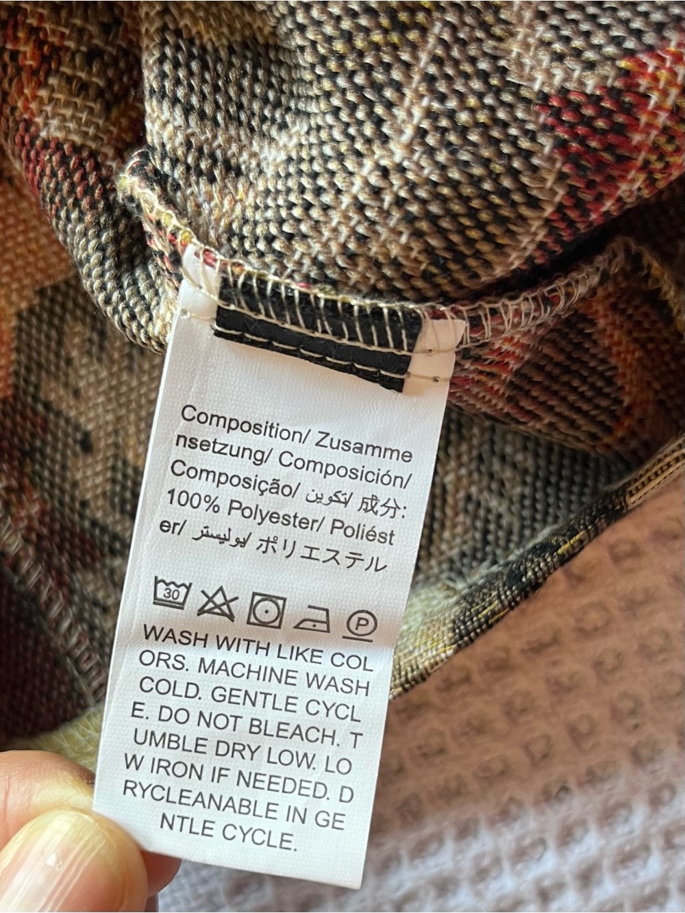 Floral Tapestry Vest in Fall Colors 3-Button Women’s Autumn Vest for Layering - Picture 6 of 6